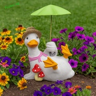 FUZOU Duck Umbrella Ornament, Handicraft Simulated Umbrella Duck Statue, Kawaii Model Crafts Display