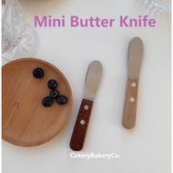 [SG Seller] Mini Butter Spread Knife Wooden Handle Cheese Cut Banana Safe for Children