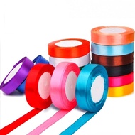 15mm 22 Meters Color Festival Decoration Satin Ribbon DIY Gift Packing 25 Yards Diy Ribbons Roll Fab