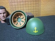WJ1Z二戰部門 海軍款1/6少見舊化頭盔一頂 mini模型