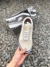 萬斯Vans Skate Classics Old Skool 米白色 全新系列 低幫 硫化帆布休閑運動板鞋