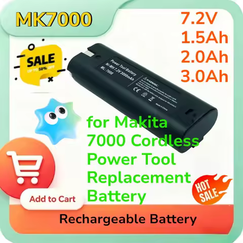 7.2V 1.5Ah / 2.0Ah / 3.0Ah Rechargeable Battery Pack for Makita 7000 Cordless Power Tool Replacement