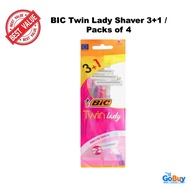 BIC Twin Lady Disposable Female Shaver / Razor - Packs of 4