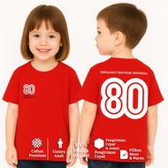 KATUN MERAH August Children's T-shirt for the 80th Indonesian Independence Day - Official 2025 Logo 
