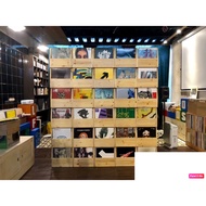 Vinyl Record Living Room Storage Box 50 Sheets+Camphor Wood Stackable Wooden Box 40cm 23cm Storage B