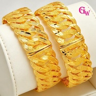 Retro Heavy-duty Design Style Vintage And Exquisite Wide-style Fashionable Woven Clasp Bracelet To t