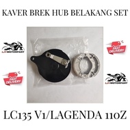 YAMAHA LC LC135 V1 LAGENDA 110Z KAVER BREK HUB BELAKANG SET REAR BRAKE HUB PANEL SET