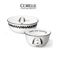 [CORELLE] SNOOPY & CHARLIE Edition Bowl 2p Set (Rice Bowl & Soup Bowl) / Dinnerware / Tableware