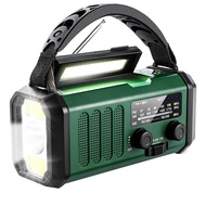 1 Pcs Solar Power Emergency Hand Crank Radio Plastic AM FM NOAA Weather Radio SOS 3 Modes Reading La