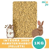 ◃ ♞,♘Integra 3000 Pellets 1kg Repacked - For Hamsters / Rabbits / Chickens