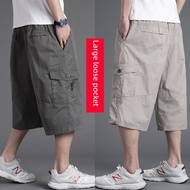 shorts shorts men cargo shorts man Plus Size Pure Cotton Multi-pocket Fat Guy Casual Shorts