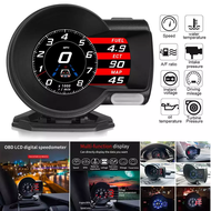 Manlubao F8 Multi-Function LCD Screen  OBD2 Smart Gauge Car HUD Head UP Display  Car Speedometer vol