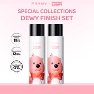 [เซ็ตคู่]Pramy X Loopy Moisturizing Makeup Setting Spray สเปรย์ล็อคเมคอัพ 100 ml. ผิวแห้ง ติดทนยาวนา