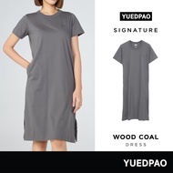 Yuedpao Signature Dress Summer ผ้าหนาทรงสวย ยับยากรีดง่าย เสื้อยืดเปล่า ชุดเดรส สี Wood Coal