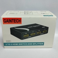 HDMI SWITCH AND SPLITTER 2 x 2 1080P