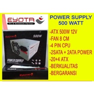 Eyota 500watt Power supply PC CPU computer power supply 500w