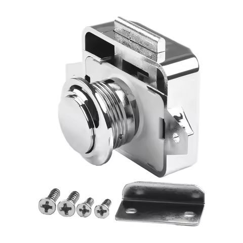 Car Push Button Catch Lock Cupboard Door Catch Keyless Cupboard Lock For Motorhome Cabinet Camper Ca