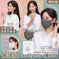 韓國ARTE KF94 2D對摺式成人口罩(1包5片)