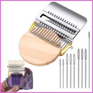 Darning Loom Kit Small Portable Quickly Tool with 9 Needles Knit Patch Darning Loom for Women Beginn