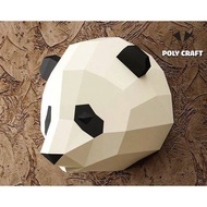 Polycraft 3D Panda Head animal wall decoration paper model