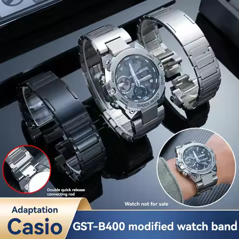 Titanium Alloy Modified Strap for Casio G-SHOCK GST-B400 Series Steel Heart – Replacement Watchband,