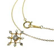 Vendome Aoyama Diamond Necklace, 0.20ct total, K18 Gold, 2.4g, 40cm, Women's [Used]