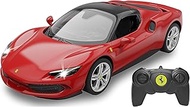 JAMARA Ferrari 296 GTS 1:16 2.4GHz Transparent Windscreen LED Light RC Car