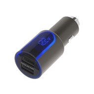 日本 PELLUCID 12V 汽車用 24V 貨車用 一拖二點煙器 USB 4.8A 手機充電器電壓顯示