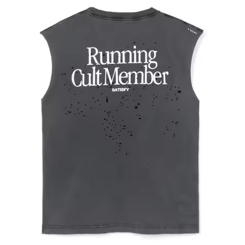 Satisfy running sports vest loose casual cotton Vest T-shirt