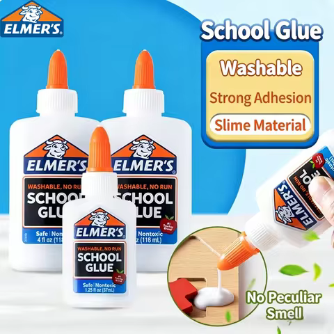 Elmer's Washable School Glue Non-Toxic White Glue for Slime Making Kids Crafts Clear Glue School Pro