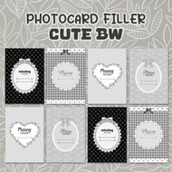 Photocard Filler PC Kpop Filer Black White BW