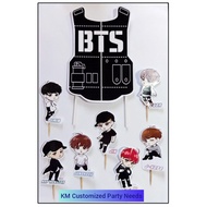 BTS Cake Topper Set (BTS logo &amp; 7 BTS Characters)