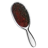 Boar Bristle Hair Brush Mix with Nylon, Hair Extension Natural Boar Bristle for Women and Men, Chrom