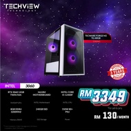 TECHVIEW GAMING PC INTEL CORE I5-12400F + RTX 3060 PROMOTION PACKAGE