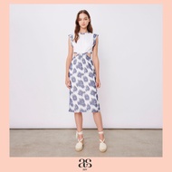 [asv ss23] Alyssa Cut-Out Dress เดรสผู้หญิง ทรงดินสอ คอกลม แขนกุด แต่งเอวคัทเอาท์ แต่งรูดด้านหน้า ดี