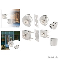 [Miskulu] Glass Door Lock Stainless Steel Keyless Gate Lock for Office Hotel