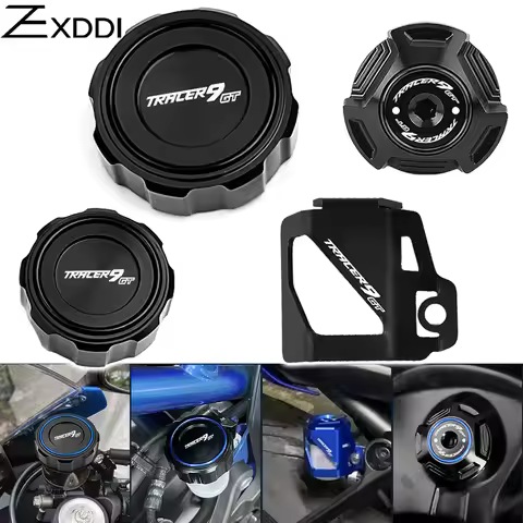 For YAMAHA TRACER 9GT TRACER 9 GT TRACER 900 GT Motorcycle CNC Front Rear Brake Fluid Reservoir Tank