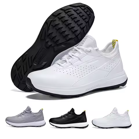Men's Waterproof Golf Shoes Casual Sports Shoes Outdoor Golf Training Shoes Men's Walking Shoes Larg