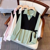 KEMEJA Amelia Women'S Shirt Vest Jumbo Women'S Work Shirt size S M L XL 2XL 3XL 5L