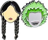 Beetle Juice Sparkle Glitter Cute Lapel Pin Backpacks Set of 2
