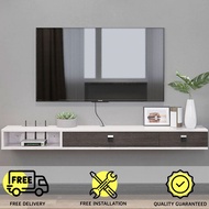 (SG SELLER) TWS 2 Tone Wall Mount TV Console with 2 Cabinet Storage Slots (FREE DELIVERY &amp; INSTALLATION)