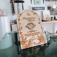 DOWRY | HANTARAN MAS KAHWIN | BOHO ARCH | 1 DINAR | GOLD DINAR FRAME | GOLD 1 DINAR FRAME WOODEN LAS