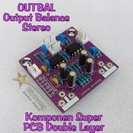 Output BALANCE/OUTBAL Stereo PCB Double Layer FR4