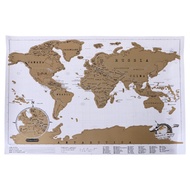 Off Poster Journal Map World Personalized Atlas Scratch Travel Deluxe Novelty