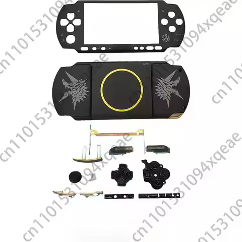 For PSP 3000 Monster Hunter Edition Console Housing Shell Case 095 Version Full Buttons Screws Repla