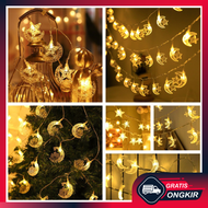 Gratis Ongkir - Lampu Tirai Bulan Bintang / Lampu String Lebaran LED Tumblr
