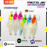 Umpan Metal Jig 20 Gram FULL GID UV Head Umpan Micro Jig 20 gr 20gr 20