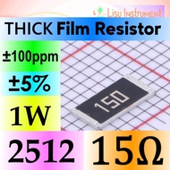 15R 2512 ±5% 1W Thick Film Resistor SMD Chip Resistor 150 15R