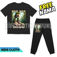 COD FREE NAME CHILDREN'S JOGGER T-SHIRT SET ANOMALI BRR BRR PATAPIM T-SHIRT CHILDREN'S JOGGER CLOTHE