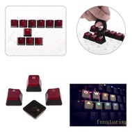 FUN 10 Keys Backlit Keycaps Non-slip for Corsair K70 RGBK70 K95 K90 K65 K63 Mechanical Gaming Keyboa